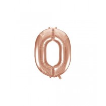 Globo numeral de 86 cm metalizado empacado color oro rosa - 0