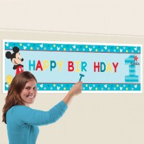 Pancarta Personalizable Mickey 1 Año