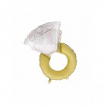 Globo foil 32 pulg. (81,20 cm) anillo de diamantes -Empacado
