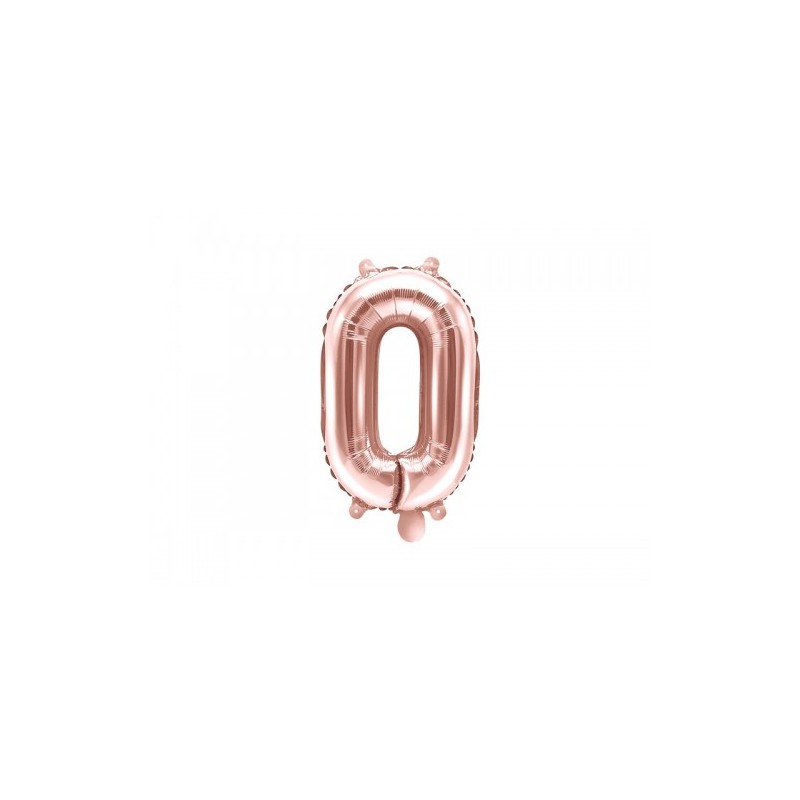 Globo numeral de 86 cm metalizado empacado color oro rosa - 0