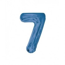 Globo de foil 34 pulg (86,36 cm) Azul Glitz numero - 7