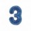 Globo de foil 34 pulg (86,36 cm) Azul Glitz numero - 3