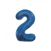 Globo de foil 34 pulg (86,36 cm) Azul Glitz numero - 2
