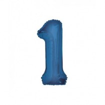 Globo de foil 34 pulg (86,36 cm) Azul Glitz numero - 1