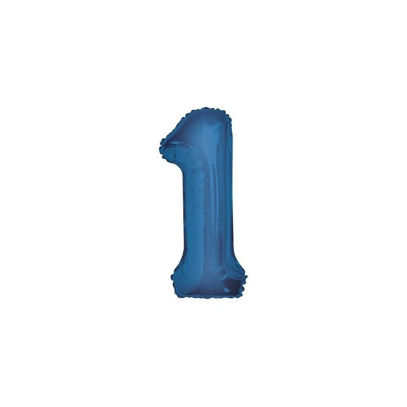 Globo de foil 34 pulg (86,36 cm) Azul Glitz numero - 1