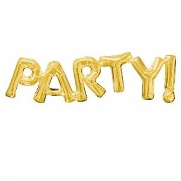 Gold phrase balloon