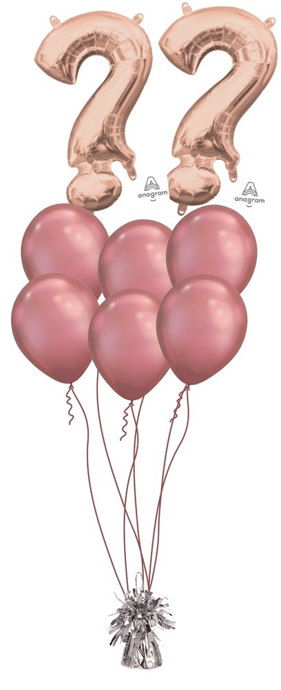 Balm of balloons 2 numbers pink gold